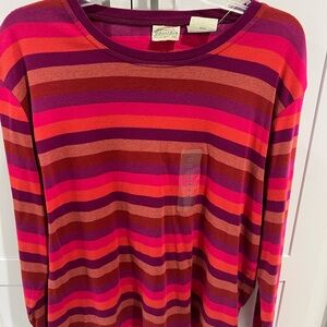 Colorful Striped Long Sleeve Top